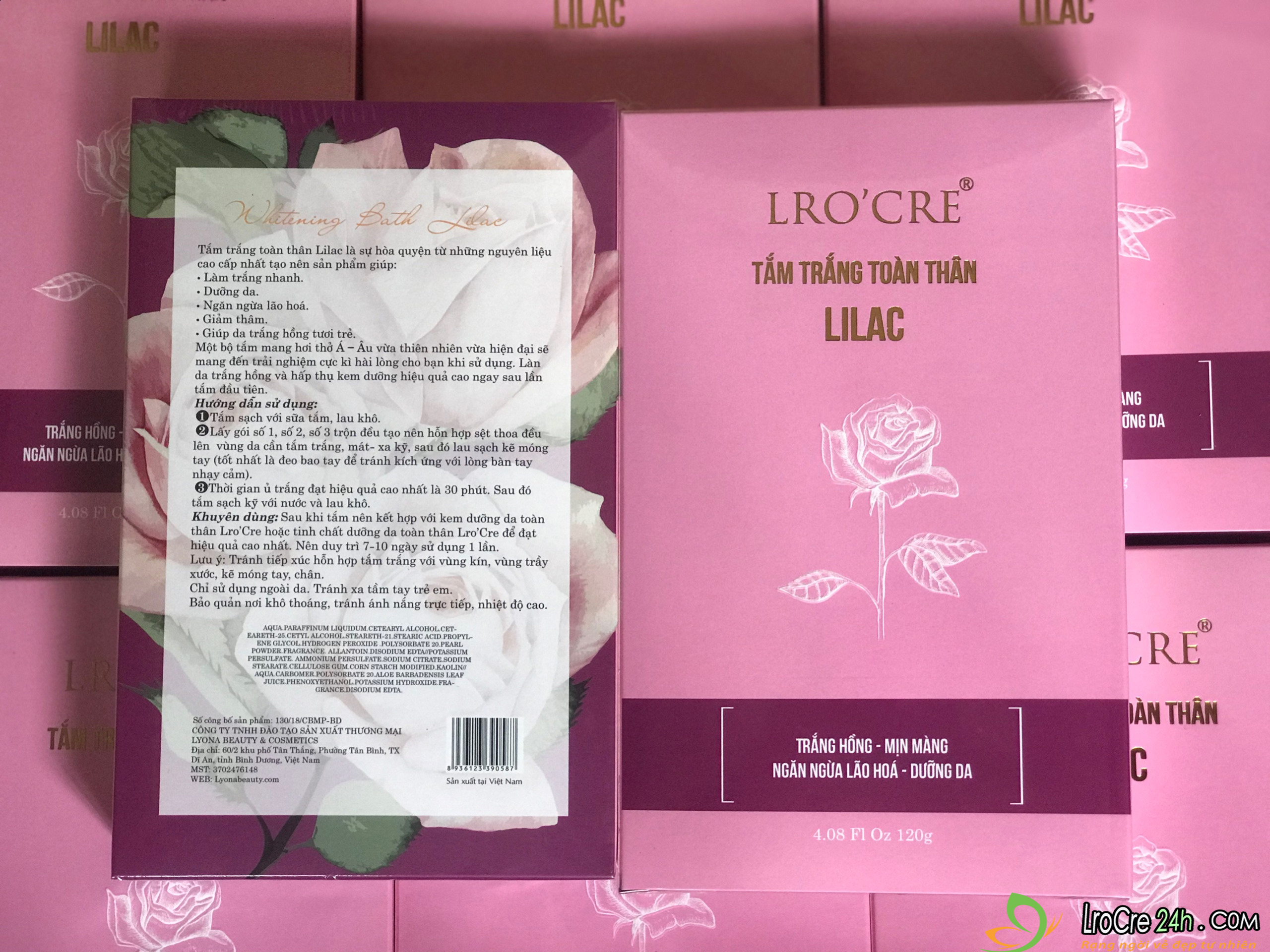 Tắm trắng Lilac Lro'Cre